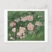 Roze Roses Van Gogh Fine Art Briefkaart (Voorkant)