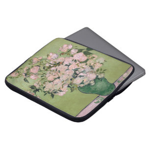 Roze Roses Van Gogh Fine Art Laptop Sleeve