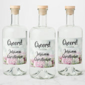 Roze Roses Weddenschap Liquor Fles Etiket (Flessen)