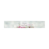 Roze Roses Wedding Belly Band Uitnodigingen Wikkel (Vlak)