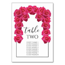 Roze Roses Wedding Guest Names