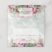 Roze Roses Wedding Place Kaarten Plaatskaartje (Buitenkant ongevouwen)