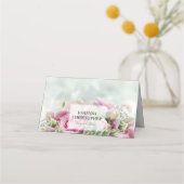 Roze Roses Wedding Place Kaarten Plaatskaartje (Achterkant)