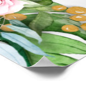 Roze Roses Wedding Seating Chart 36"x24" Poster (Hoek)