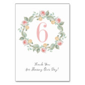 Roze Roses Wreath Wedding Kaart (Achterkant)