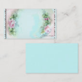 Roze Roses Zebra Print Visitekaartjes (Voorkant / Achterkant)