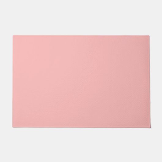 Roze Rosette Solid Color Pastel Print Deurmat (Voorkant)