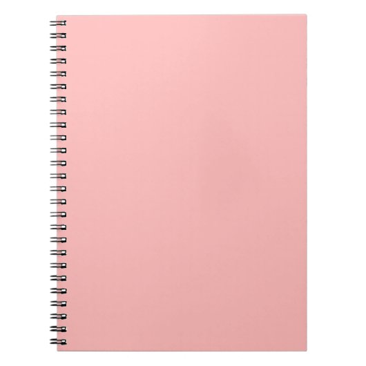 Roze Rosette Solid Color Pastel Print Notitieboek (Voorkant)