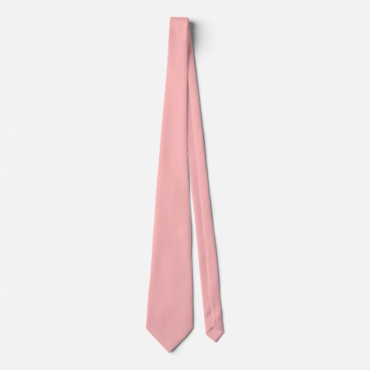 Roze Rosette Solid Color Pastel Print Stropdas (Voorkant)
