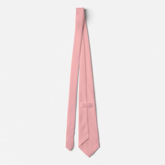 Roze Rosette Solid Color Pastel Print Stropdas (Achterkant)