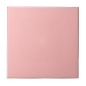 Roze Rosette Solid Color Pastel Print Tegeltje (Voorkant)