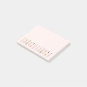 Roze roséwijnflessen waterverf illustratie post-it® notes (Schuin)