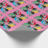 Roze ROSIE RIVETER Print Wrapping Paper Cadeaupapier (Hoek)