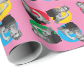 Roze ROSIE RIVETER Print Wrapping Paper Cadeaupapier (Rol Hoek)