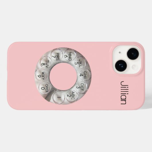 Roze  Rotary Phone Case-Mate iPhone Case (Achterkant (horizontaal))