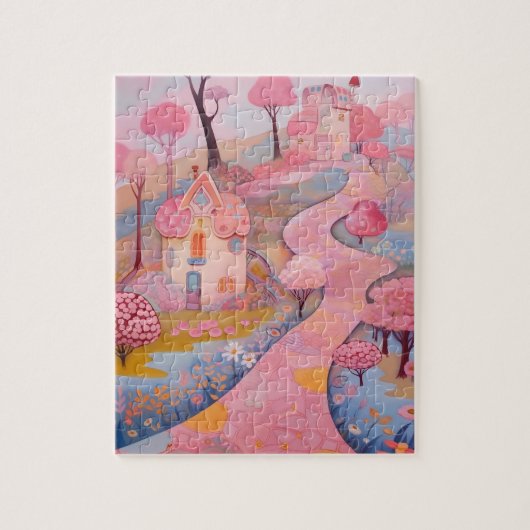 roze route legpuzzel (Verticaal)