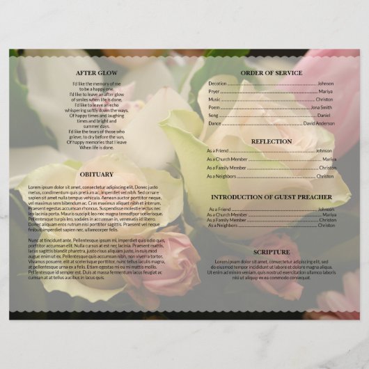 Roze rouwtemplate (Achterkant)