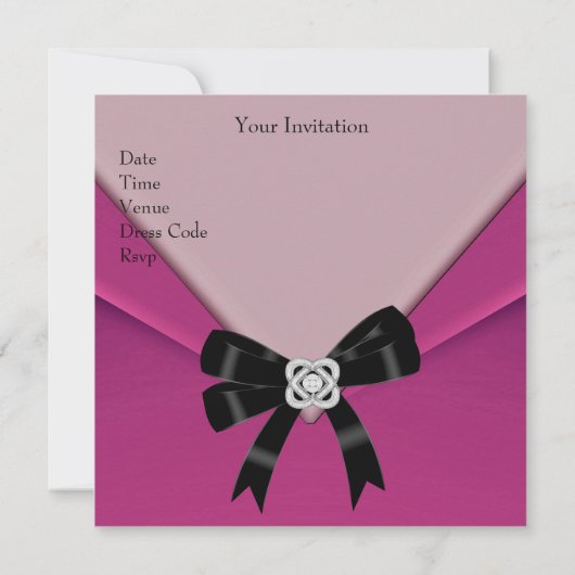 Roze Roze 21e verjaardag Uitnodiging 21 (Achterkant)