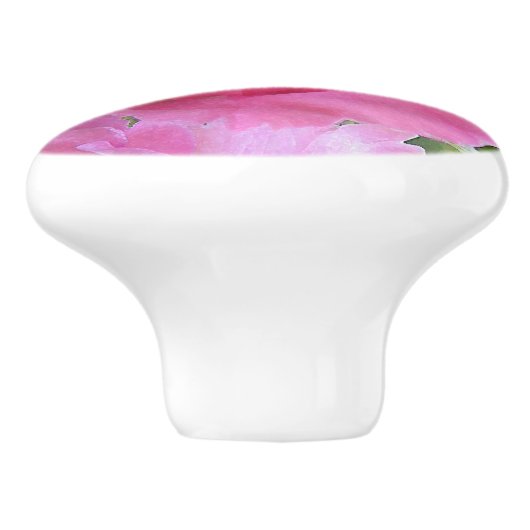 Roze roze Abstracte keramische knop Bloem (Zijkant)