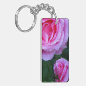 Roze roze Acrylische Sleutelhanger (Voorkant Links)