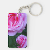 Roze roze Acrylische Sleutelhanger (achterkant)