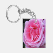 Roze roze Acrylische Sleutelhanger (Voorkant Links)