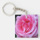 Roze roze Acrylische Sleutelhanger (Voorkant)