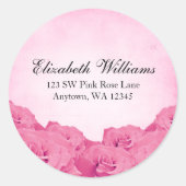  Roze Roze Adres Label Sticker (Voorkant)