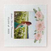 Roze roze afstuderen White Class 2021 Legpuzzel (Horizontaal)