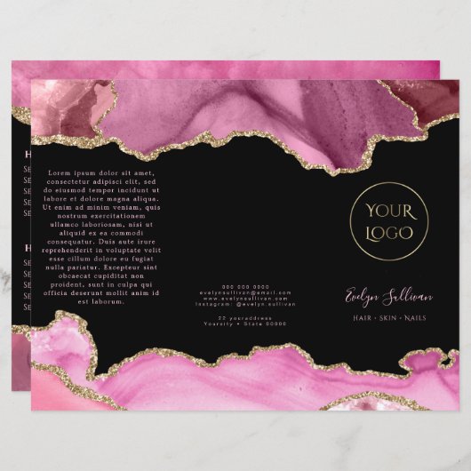 roze roze agate brochure (Voorkant / Achterkant)