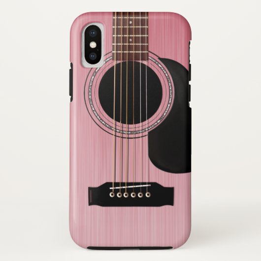 Roze roze akoestische gitaar Case-Mate iPhone case (Achterkant)