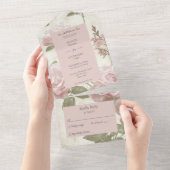  Roze Roze All In One Uitnodiging (Afscheurbaar)