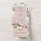  Roze Roze All In One Uitnodiging (Binnen)