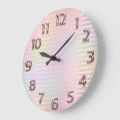 Roze roze Arabisch nummer Holografen lijnen Grote Klok (Hoek)