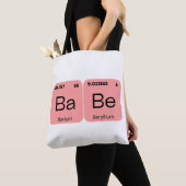 Roze Roze Babe Periodiek Systeem Element Tote Bag (Dichtbij)