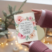 Roze Roze Baby shower Uitnodiging