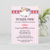 Roze, roze, babyluidere schoeisel kaart (Staand voorkant)