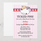 Roze, roze, babyluidere schoeisel kaart (Voorkant / Achterkant)