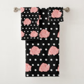 Roze Roze Badkamer Handdoek Set Gift (Insitu)