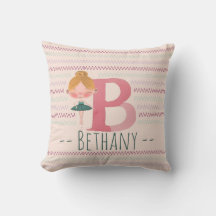 Roze Roze Ballerina Monogram B – Persoonlijke Kuns