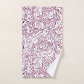 Roze Roze Barok Weelderig Blad Bad Handdoek (Handdoek)