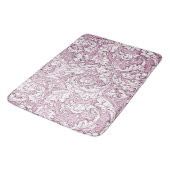 Roze Roze Barok Weelderig Blad  Badmat (Gekanteld)