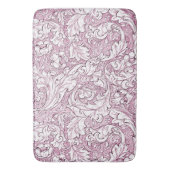 Roze Roze Barok Weelderig Blad  Badmat (Voorkant Verticaal)