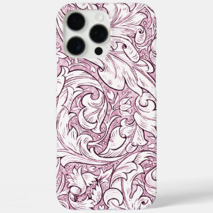 Roze Roze Barok Weelderig Bladwerk  iPhone 16 Pro Max Hoesje