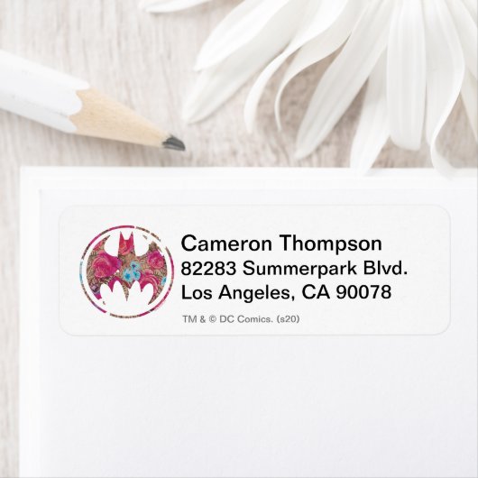 Roze roze bietsignaal etiket (Insitu)