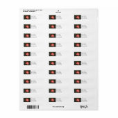 Roze roze bij nacht etiket (Full Sheet)