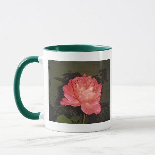 Roze roze bij nacht mok (Links)