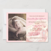 Roze roze blaas Christening Magnetische Uitnodiging (Voorkant)