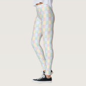 Roze Roze Blauw Groen Geel Witte Mens Elegant Leggings (Links)
