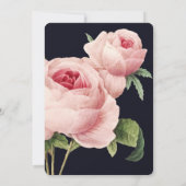  roze roze blauwe bruidsbruid nodeloos huwelijk kaart (Achterkant)